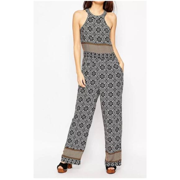 Brave Soul Tile Printed High Neck Tank Jumpsuit - Picture 4 of 11